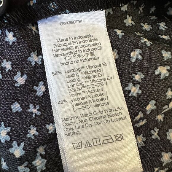 MADEWELL Seamed Long Sleeve Mini Dress in True Black Ditsy Floral - Picture 11 of 15